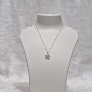 Blush Rose Gold Blossom Pearl Necklace - Image 1