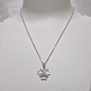 Silver Clover Charm Necklace - Image 2