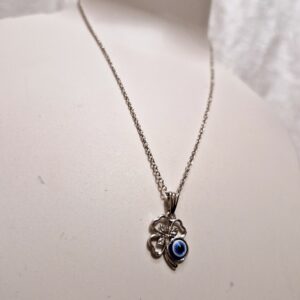 Four-Leaf Clover Evil Eye Protection Necklace – Luck & Protection Combined! - Image 2