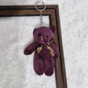 Charming Purple Teddy Bear Keychain – Cute & Classy! 🧸💜 - Image 2