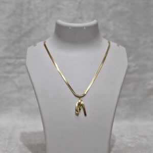 Premium Anti-Tarnish Gold Artistic Loop Necklace - Image 1