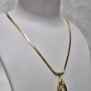Premium Anti-Tarnish Gold Artistic Loop Necklace - Image 3