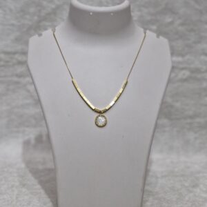 Premium Anti-Tarnish Roman Dial Pendant Necklace - Image 2