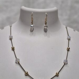 Crystal Bead and Rainbow Shade Chain Necklace Set (Premium Anti-Tarnish) - Image 3