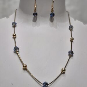 Sapphire Mist Bead Necklace Set (Premium Anti-Tarnish) - Image 2